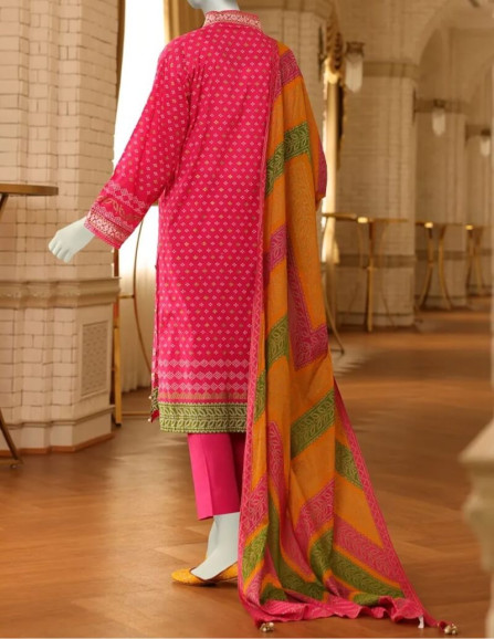 Saya Luxury Fancy Rose Madder Chikan...