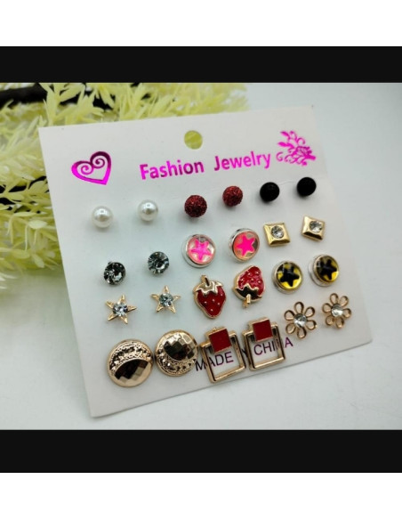 Earrings pack of 12