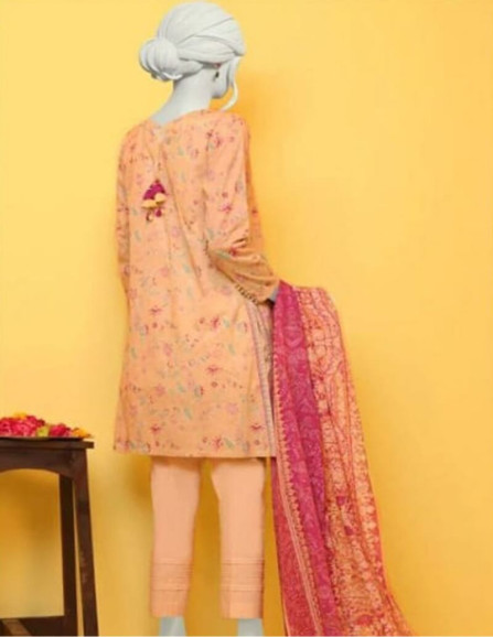 Saya Luxury Fancy Peach Orange Chikan...