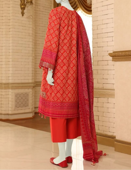 Saya Luxury Fancy Red Chikan Kari...