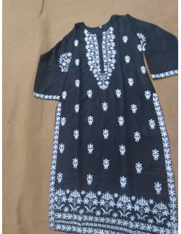 1 Pc Women's Stitched Linen... 2