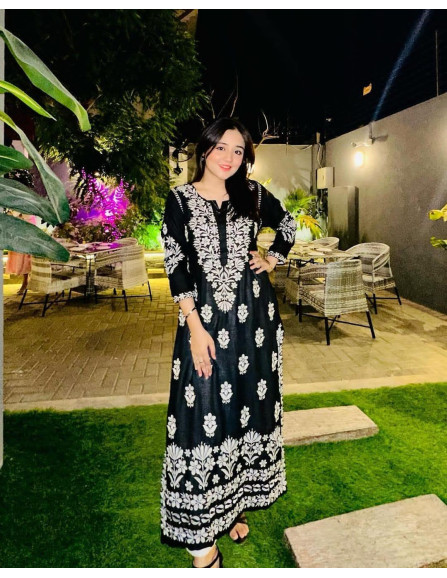 1 Pc Women's Stitched Linen...