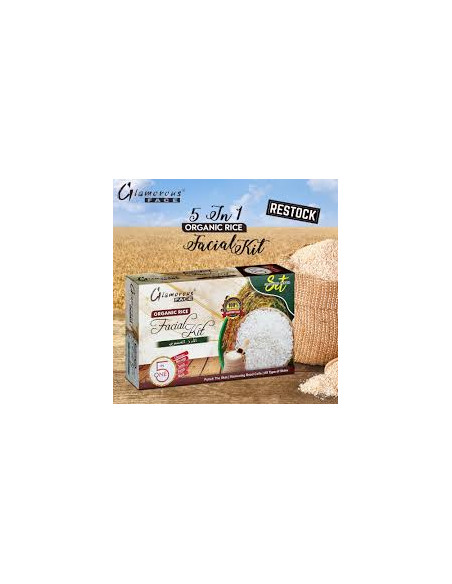 Organic Rice Facial Kit  (5 In 1)  Glamorous Face