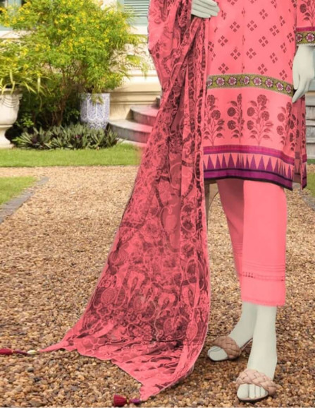 Saya Luxury Fancy Rose Pink Chikan...