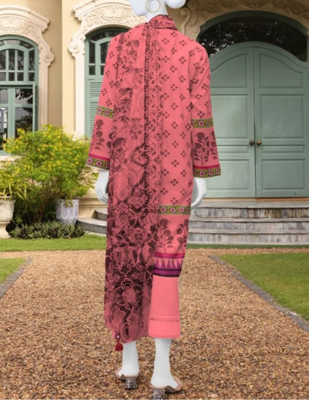 Saya Luxury Fancy Rose Pink Chikan...