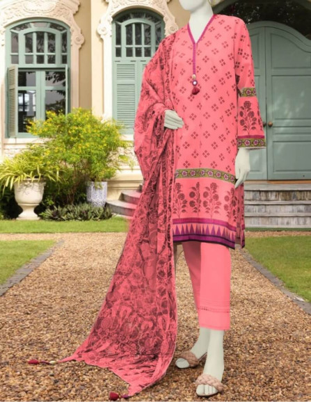 Saya Luxury Fancy Rose Pink Chikan...