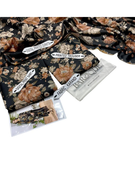 3 Pcs Women's Unstitched Karandi...