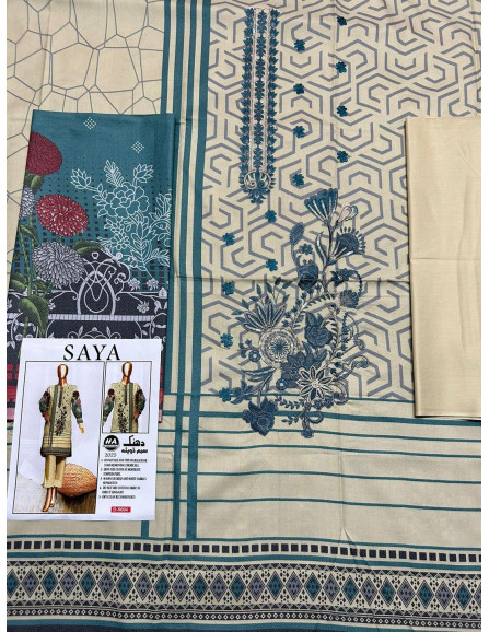  3 Pcs Women's Unstitched Dhanak...