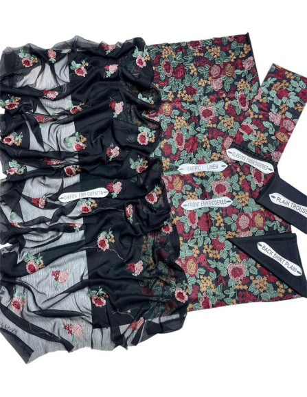 3 Pcs Women's Unstitched Linen...