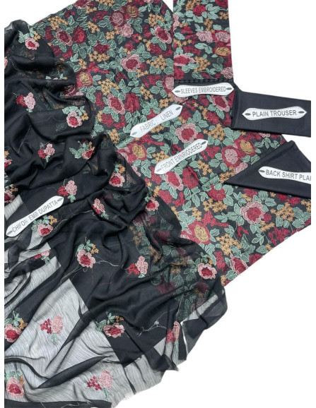 3 Pcs Women's Unstitched Linen...