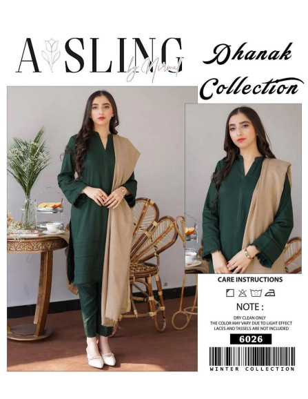 3 Pcs Women's Unstitched Dhanak...