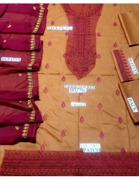 3 Pcs Women's Unstitched Swiss Lawn...