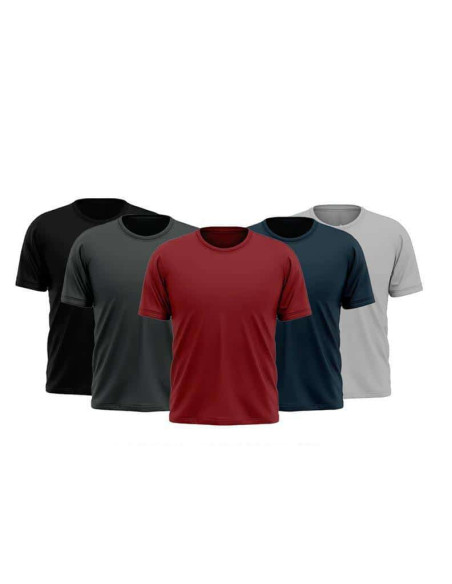 Unisex Stitched Jersey T-Shirts, Pack Of 5