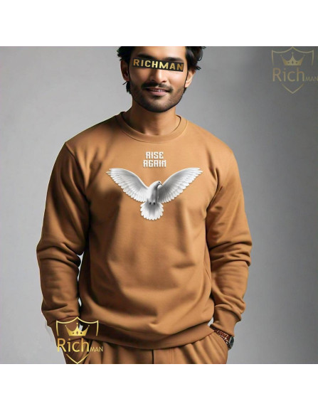 Men's Fleece Printed Sweatshirt, Pack...