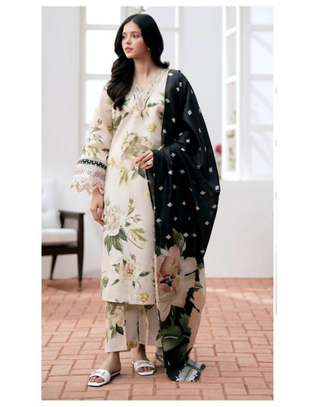 2 Pcs Women's Unstitched Linen...