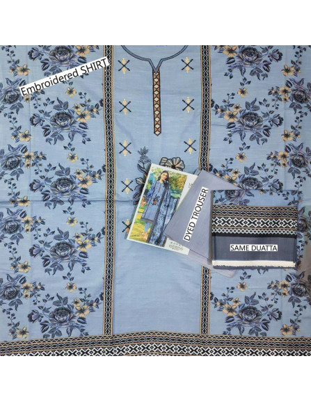 3 Pcs Women's Unstitched Khaddar...