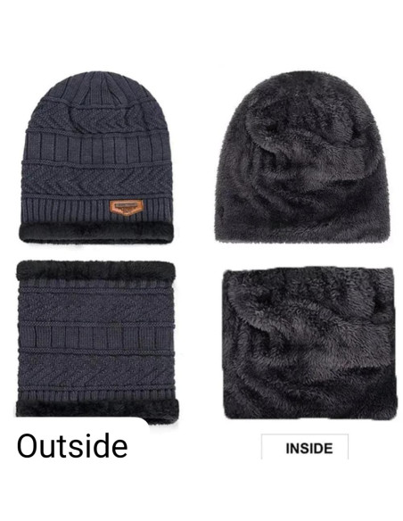 Beanie Wool Cap With Neck Warmer  Winter Accessories
