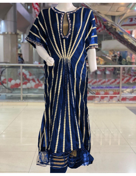 3 Pcs Women's Stitched Shamoz Silk Hand Embroidered Suit