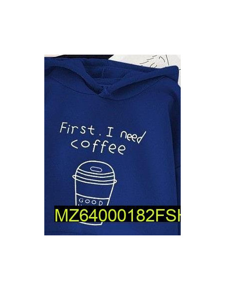 1 Pc Men's Stitched Cotton Printed Hoodie