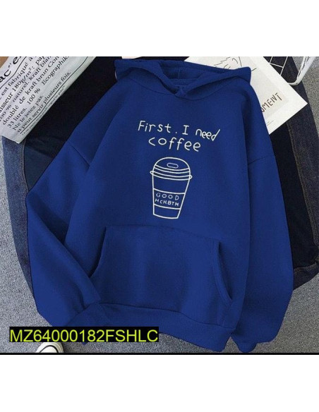 1 Pc Men's Stitched Cotton Printed Hoodie