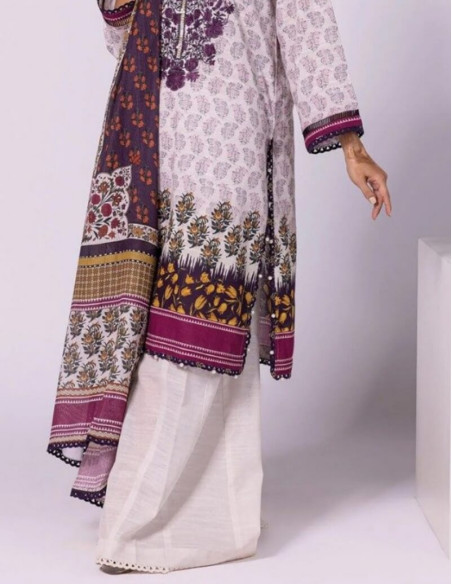 Khaadi Light purple Khaadi Fabric Unstitched 3 Piece