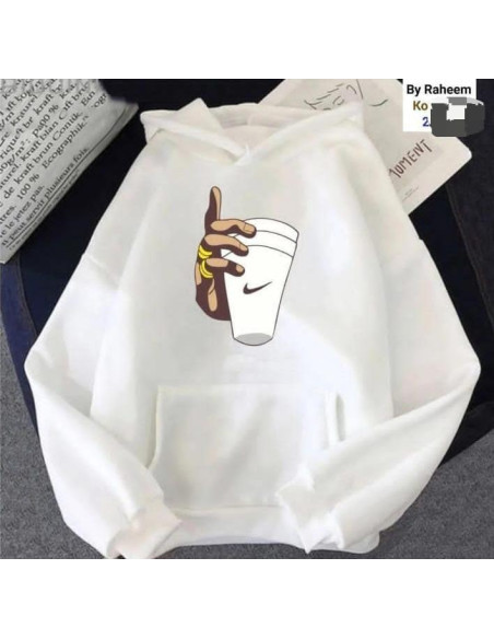 1 Pc Men's Cotton Printed Hoodie