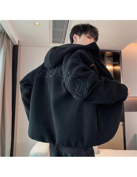 Men's Black Hooded Jacket - 1 Pc...