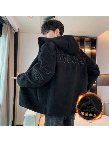 Men's Black Hooded Jacket - 1 Pc...