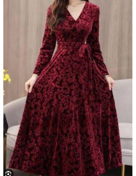 2 Pce women's unstiched velvet printed suit