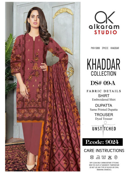 3 pcs women unstitched khaddar...