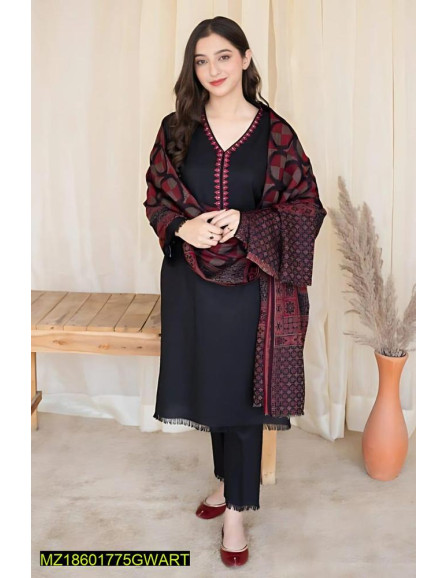 3 pcs women unstitched khaddar...