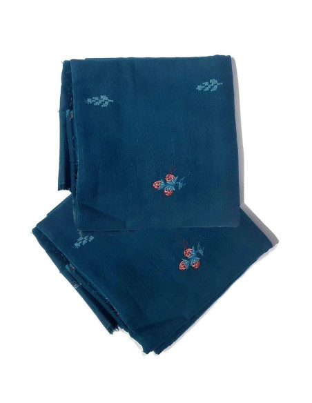 Elegant 2 Pcs Embroidered Khaddar Suit in Blue