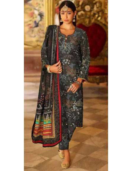 Multicolour printed khaddar 3 pcs...