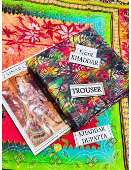 Multicolor printed khaddar... 2