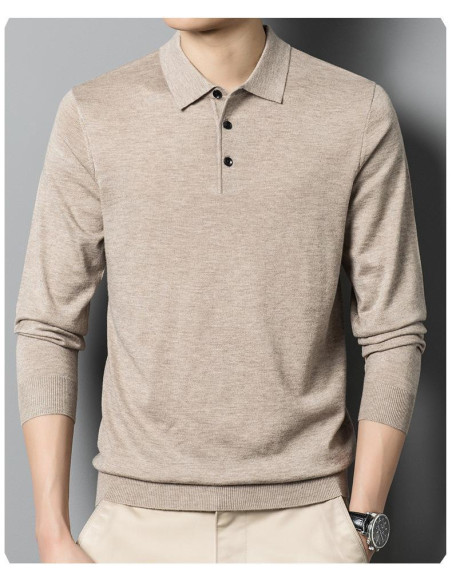 1 Pc Men's Wool Sweater - Button Down Style Trade Cross-Border