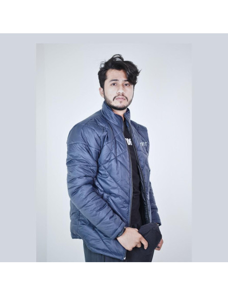 Men's Stylish Blue Parachute Puffer...