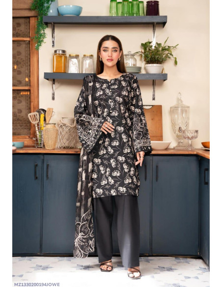 3 Pce Unsitiched Lawn suit