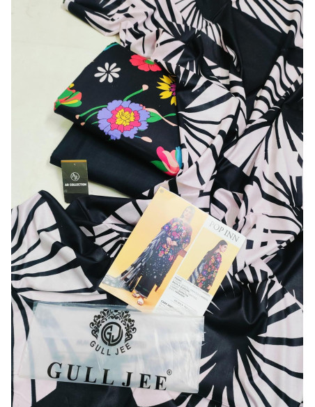  3 Pce Unsitiched Cotton suit