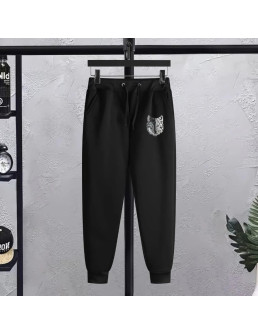 Men,s black printed fleece... 2