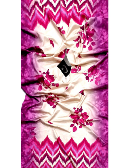 3 Pce Women's Unstiched Dhanak Suit 