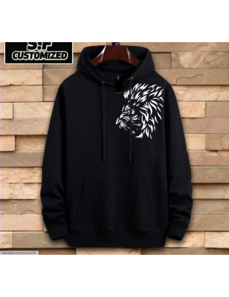1-Pc men,s cotton printed black Hoodie