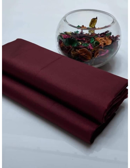 2 Pcs Women's Unstitched Katan Silk Plain Suit