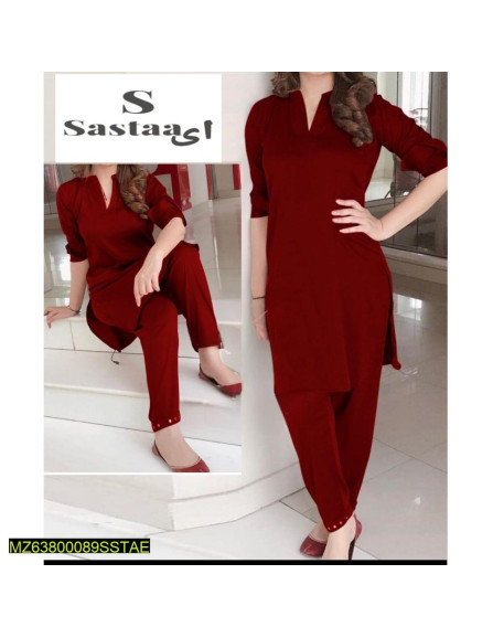 2 Pcs Women's Unstitched Katan Silk...