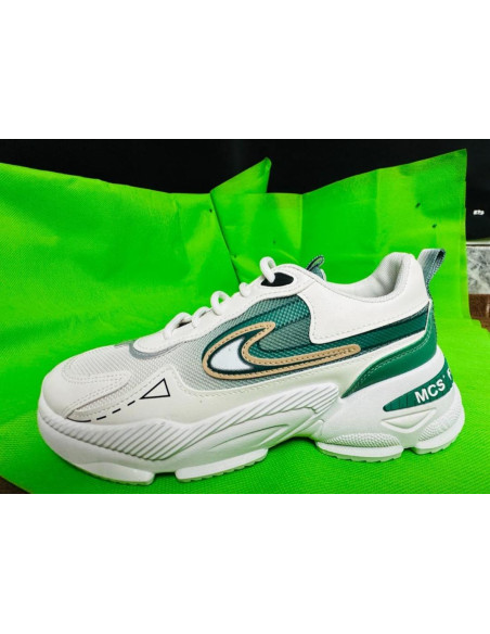 Men's White Rubber Joggers - Stylish Running Gear for Fitness Enthusiasts