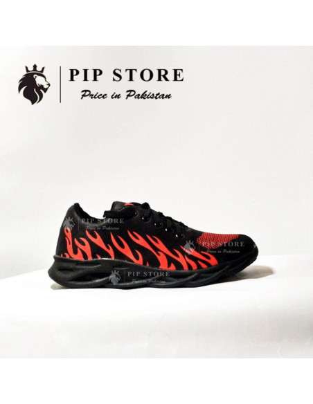 Men's Rubber Comfortable Joggers, White Fire