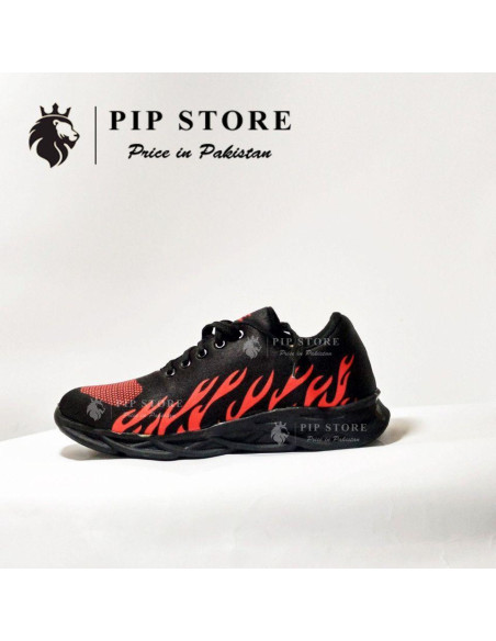 Men's Rubber Comfortable Joggers, White Fire