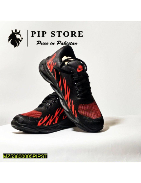 Men's Rubber Comfortable Joggers, White Fire