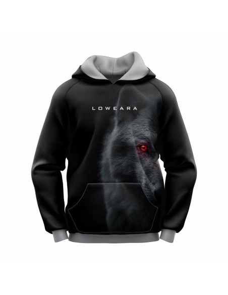 Men's wolf graphicak sublimation Hoodie-1 Pc Black polyester comfort