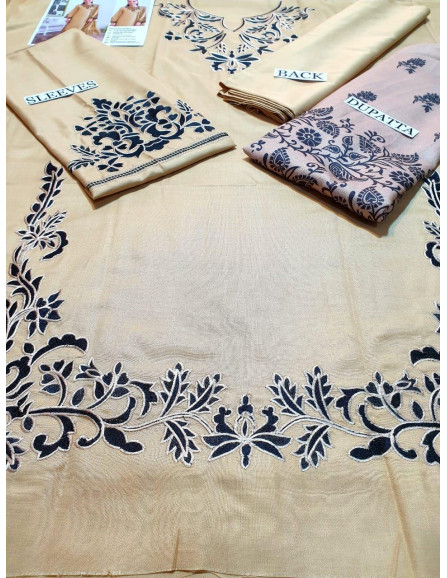 Dhanak Embroidered Salwar Suit for...