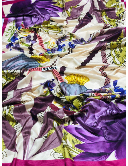 3 Pcs Unstitched Dhanak Embroidered...